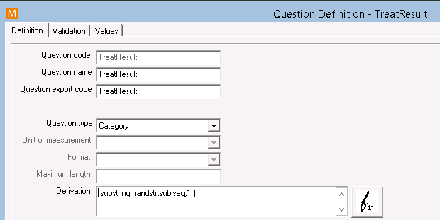 Setting up randomisation